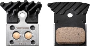 Shimano L04C Alloy Back Sintered Disc Pads With Cooling Fins 