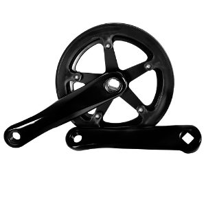 Oxford Single 38t 152mm Black Alloy Arms - Steel Ring 3/32 Chainset