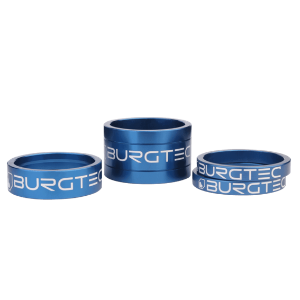 Burgtec 1 1/8" Aheadset Spacer Washer Deep Blue (Set of 4 - 2x5, 1x10, 2x20mm) 