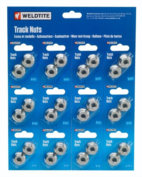 Weldtite 3/8" Track Nuts Pair (Card of 12)