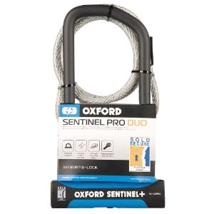 Oxford Sentinel Pro U-Lock Blue 320x177mm & Cable Gold Rated