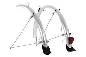 Raleigh 700c Elements Flare Mudguard Set Silver
