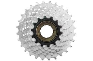 Sunrace 7 Spd 13-28t Indexed Freewheel Chrome 