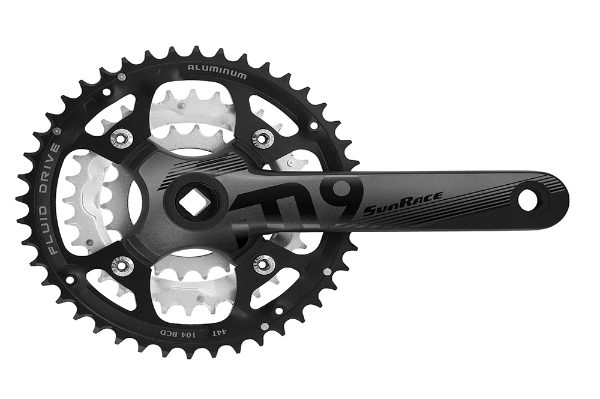Raleigh 44/32/22T 175mm 9 Spd Black Alloy Chainset