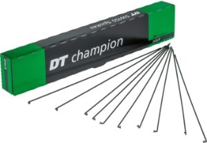 DT Swiss Champion Black Spokes 14g = 2mm (Pack of 10)
