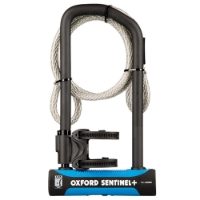 Oxford Sentinel Pro U-Lock Blue 320x177mm & Cable Gold Rated