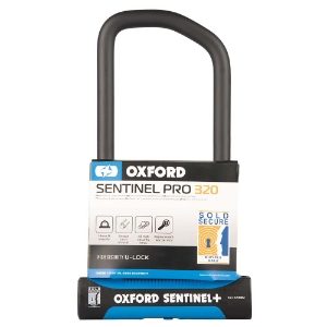 Oxford Sentinel Pro U-Lock Blue 320mm x 177mm Gold Rated
